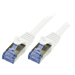 Cablu Patch S/FTP Cat6a Cupru LSZH Alb 7.5m | Electronic-mag.ro | Componente Electronice