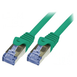 Patch Cord Cat 6A S/FTP Cupru Verde 7.5m | Electronic-mag.ro | Componente Electronice