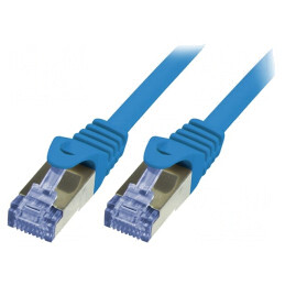 Cablu Patch Cord Cat 6a S/FTP Albastru 7,5m | Electronic-mag.ro | Componente Electronice