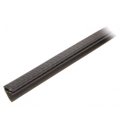Garnitură; EPDM,PVC; neagră; L: 10m; W: 16mm; H: 13mm