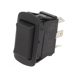 Rocker Switch SP3T 10A/28VDC Black IP56