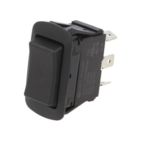 Rocker Switch SP3T 10A/28VDC Black IP56 | Electronic-mag.ro | Componente Electronice