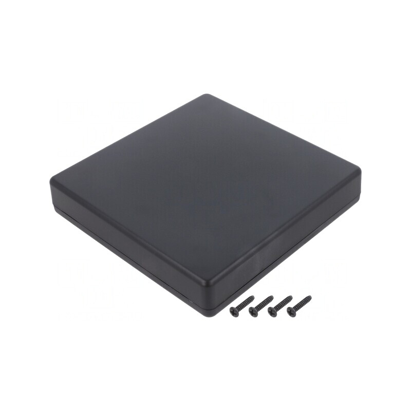 Carcasă universală 125mm x 125mm x 25mm ABS neagră IP40 | Electronic-mag.ro | Componente Electronice