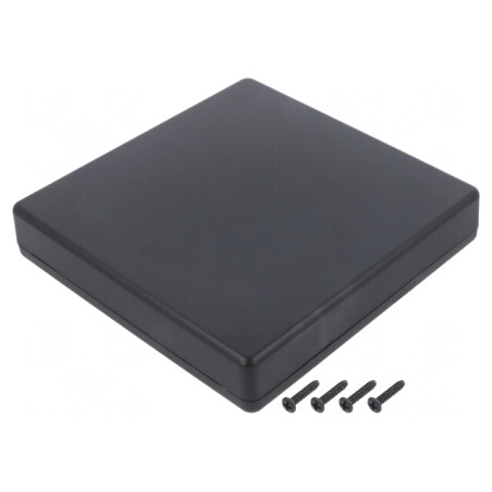 Carcasă universală 125mm x 125mm x 25mm ABS neagră IP40 | Electronic-mag.ro | Componente Electronice