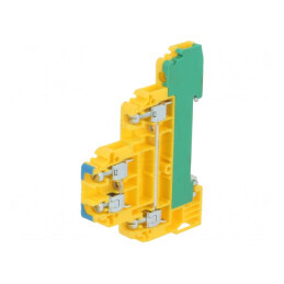 Conector de Șine 0,5-4mm² Galben-Verde TS35 | Electronic-mag.ro | Componente Electronice