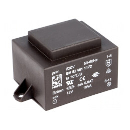Transformator încapsulat 10VA 230V 12V PCB | Electronic-mag.ro | Componente Electronice