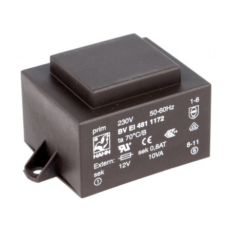 Transformator încapsulat 10VA 230V 12V PCB | Electronic-mag.ro | Componente Electronice