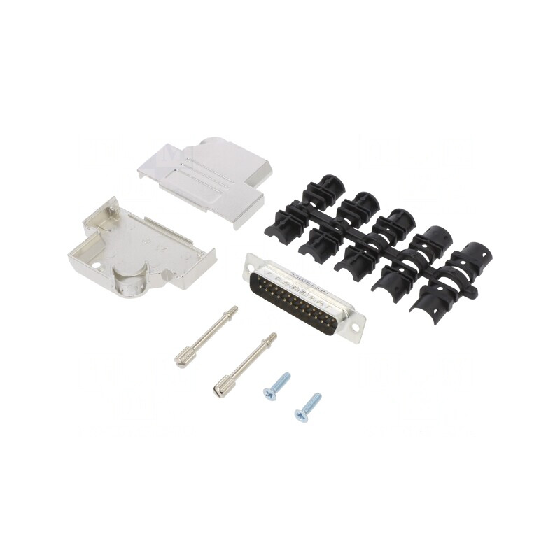 Conector D-Sub 25-Pin Tată Unghi 45° Lipire Gold Flash | Electronic-mag.ro | Componente Electronice