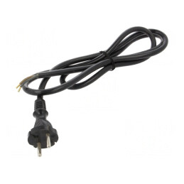 Cablu Electric Negru 1,5m 16A 2x1,5mm2 | Electronic-mag.ro | Componente Electronice