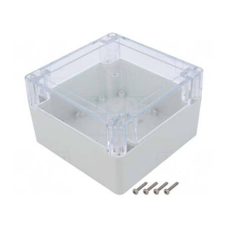 Carcasă universală 120x120x75 mm cu bucșă din alamă | Electronic-mag.ro | Componente Electronice