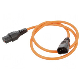 Cablu Blocare IEC LOCK 1m 10A C13-C14 | Electronic-mag.ro | Componente Electronice