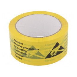 Etichetă Autoadezivă ESD Rola PVC 66m x 50mm | Electronic-mag.ro | Componente Electronice