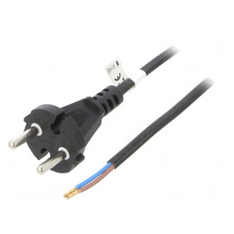 Cablu Alimentare PVC 7.5m Negru 16A 250V | Electronic-mag.ro | Componente Electronice