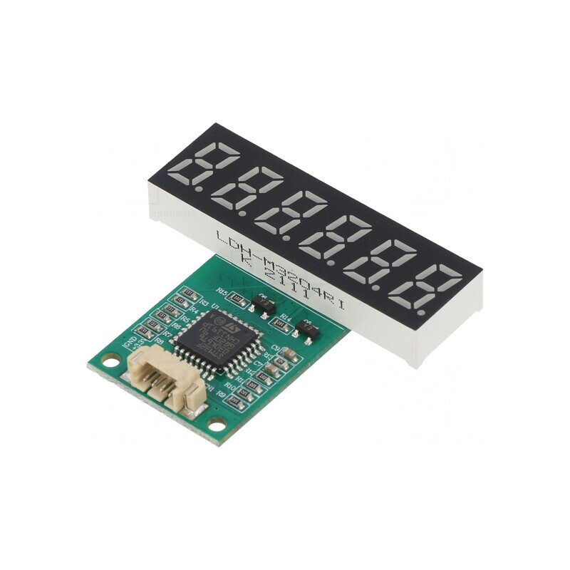 Afișaj LED 7 Segmente 8mm 6 Digiti Roșu | Electronic-mag.ro | Componente Electronice