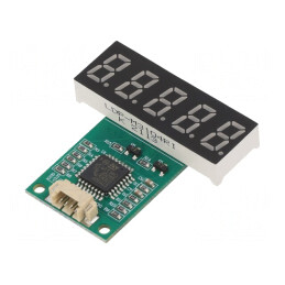 Afișaj LED cu 7 segmente 9,2mm 5 caractere roșu | Electronic-mag.ro | Componente Electronice