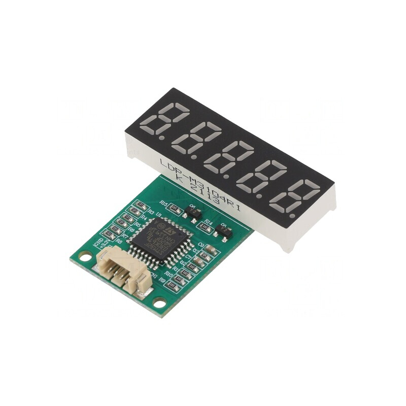 Afișaj LED cu 7 segmente 9,2mm 5 caractere roșu | Electronic-mag.ro | Componente Electronice