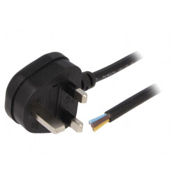 Cablu 3x1mm2 PVC 5m Negru 13A | Electronic-mag.ro | Componente Electronice
