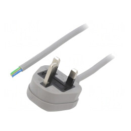 Cablu PVC 5m Gri 13A 250V 3x1mm2 BS 1363 | Electronic-mag.ro | Componente Electronice