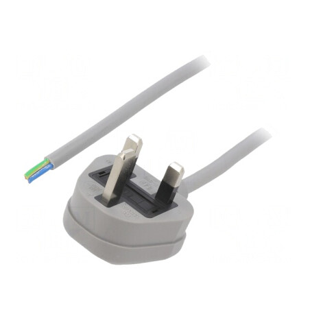 Cablu PVC 5m Gri 13A 250V 3x1mm2 BS 1363 | Electronic-mag.ro | Componente Electronice