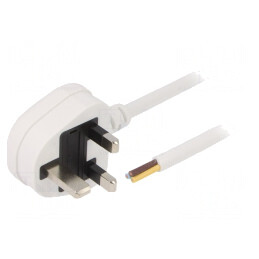 Cablu de Alimentare 3x1mm2 5m Alb 13A | Electronic-mag.ro | Componente Electronice