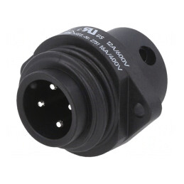 Conector Circular 600V 4 Pin 16A Soclu Tată | Electronic-mag.ro | Componente Electronice