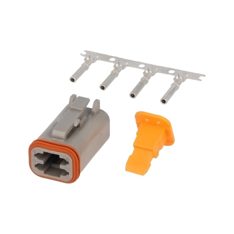 Conector DT Mamă 4-Pin Crimpat pentru Cablu-Cablu | Electronic-mag.ro | Componente Electronice