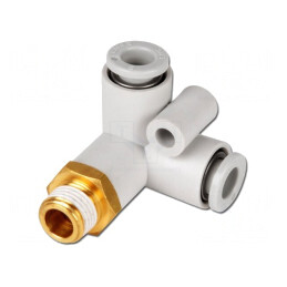 Teu Filetat în Unghi de 90° R 1/8 - 1÷10 bar | Electronic-mag.ro | Componente Electronice
