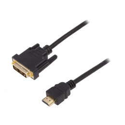Cablu HDMI la DVI-D 5m Negru | Electronic-mag.ro | Componente Electronice