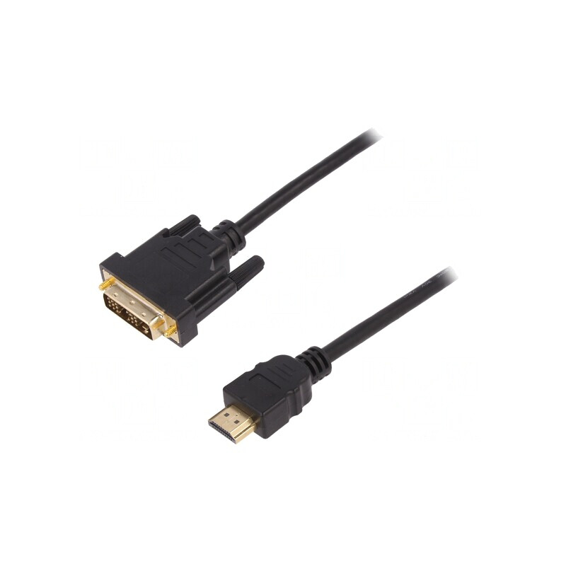 Cablu HDMI la DVI-D 5m Negru | Electronic-mag.ro | Componente Electronice