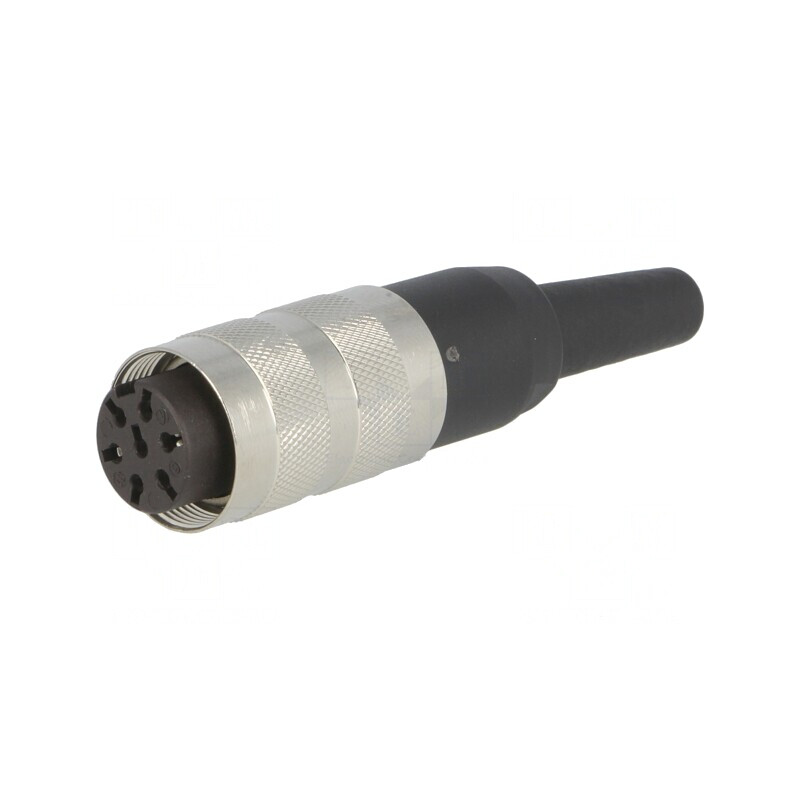 Mufă Mamă M16 Lipire pe Cablu 7 PIN 5A 250V Drept | Electronic-mag.ro | Componente Electronice