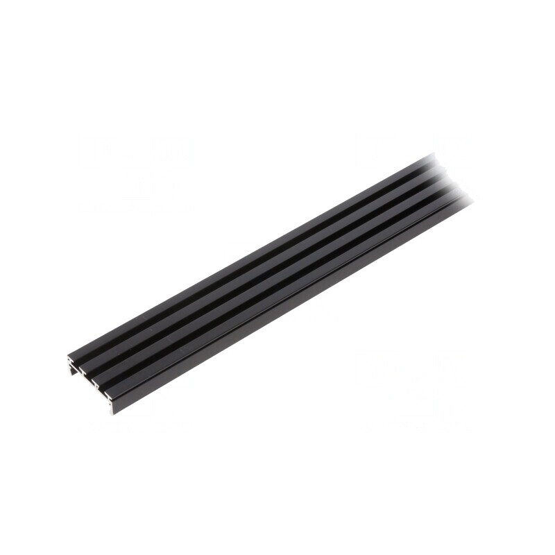 Profil Aluminiu Negru 1m pentru Module LED | Electronic-mag.ro | Componente Electronice