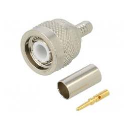 Mufă TNC tată drept 50Ω crimpat PTFE aurit | Electronic-mag.ro | Componente Electronice