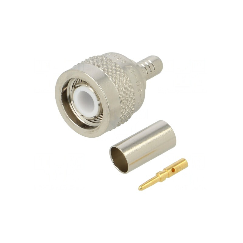 Mufă TNC tată drept 50Ω crimpat PTFE aurit | Electronic-mag.ro | Componente Electronice