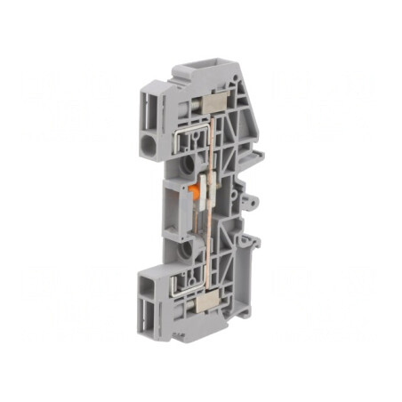 Conector de Îmbinare Șine 6mm2 cu 2 Borne Gri 8,2mm | Electronic-mag.ro | Componente Electronice