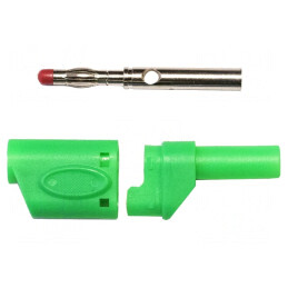 Mufă Banană Verde 4mm 45A 600VAC Cupru Beriliu | Electronic-mag.ro | Componente Electronice