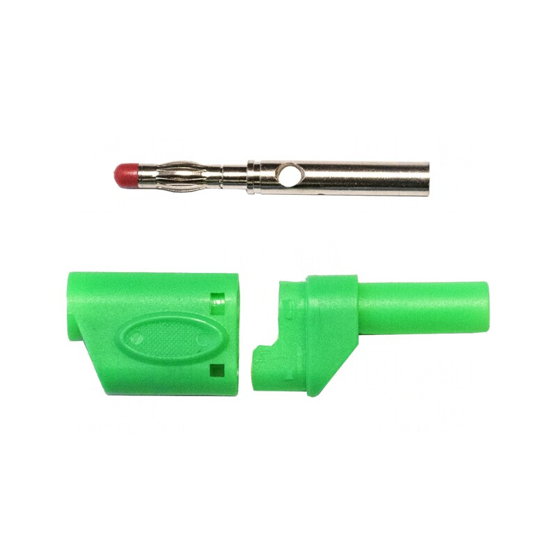Mufă Banană Verde 4mm 45A 600VAC Cupru Beriliu | Electronic-mag.ro | Componente Electronice