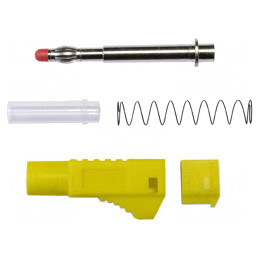 Mufă Banană 4mm 45A Galbenă Poliamidă | Electronic-mag.ro | Componente Electronice