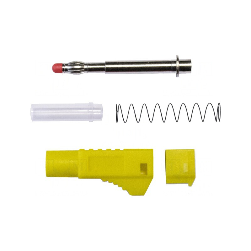 Mufă Banană 4mm 45A Galbenă Poliamidă | Electronic-mag.ro | Componente Electronice