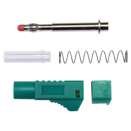 Mufă Banană 4mm 45A Verde Poliamidă | Electronic-mag.ro | Componente Electronice