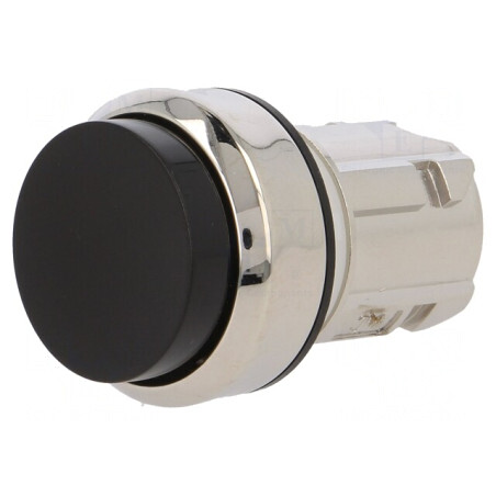 Comutator Negru 22mm Acţionare prin Apăsare | Electronic-mag.ro | Componente Electronice