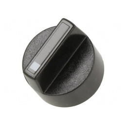 Buton rotativ negru Ø18mm | Electronic-mag.ro | Componente Electronice