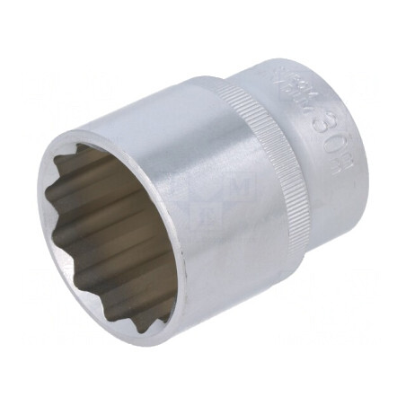 Tubulară 12-puncte 1/2 30mm oțel crom-vanadium | Electronic-mag.ro | Componente Electronice