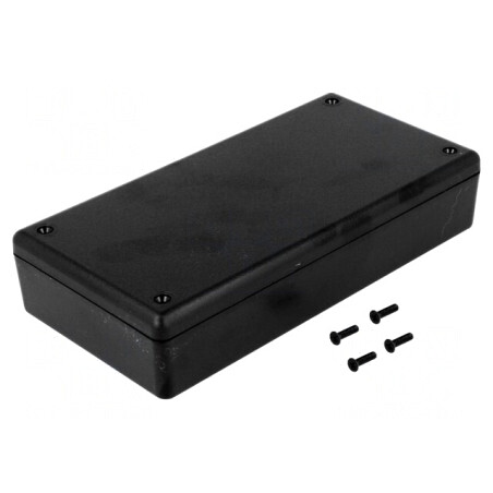 Carcasă universală ABS neagră 85x170x35mm | Electronic-mag.ro | Componente Electronice