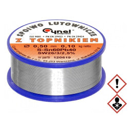 Sârmă de lipit cu plumb 0,5mm 0,1kg 190°C | Electronic-mag.ro | Componente Electronice