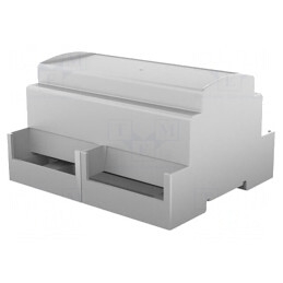 Carcasă pentru șină DIN gri 90,5x106,3x62mm | Electronic-mag.ro | Componente Electronice