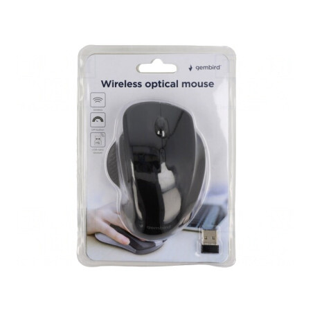 Mouse Optic Wireless USB Negru 6 Butoane 10m | Electronic-mag.ro | Componente Electronice