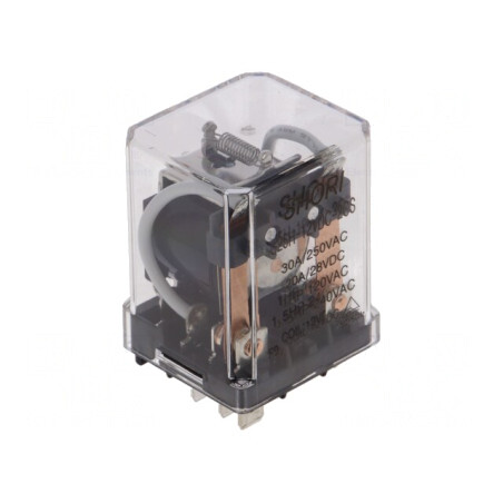 Releu electromagnetic DPDT 12VDC 30A PCB 1,2W | Electronic-mag.ro | Componente Electronice