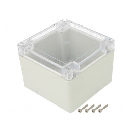 Carcasă universală cu bucșă din alamă 105x105x75 mm | Electronic-mag.ro | Componente Electronice