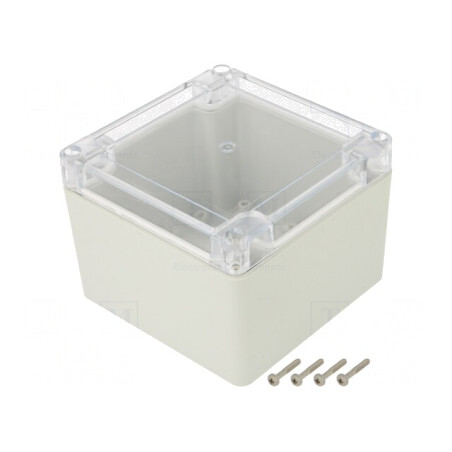 Carcasă universală cu bucșă din alamă 105x105x75 mm | Electronic-mag.ro | Componente Electronice
