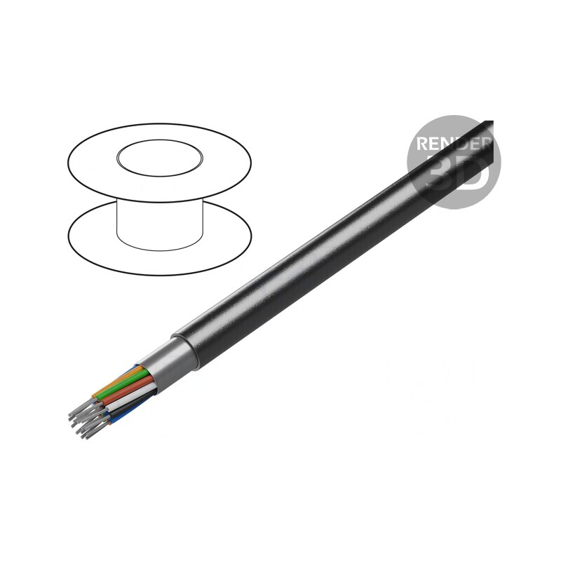Cablu RS232 15x24AWG Cu Ecranat PVC Crom | Electronic-mag.ro | Componente Electronice